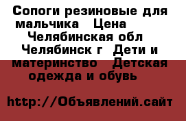 Сопоги резиновые для мальчика › Цена ­ 400 - Челябинская обл., Челябинск г. Дети и материнство » Детская одежда и обувь   